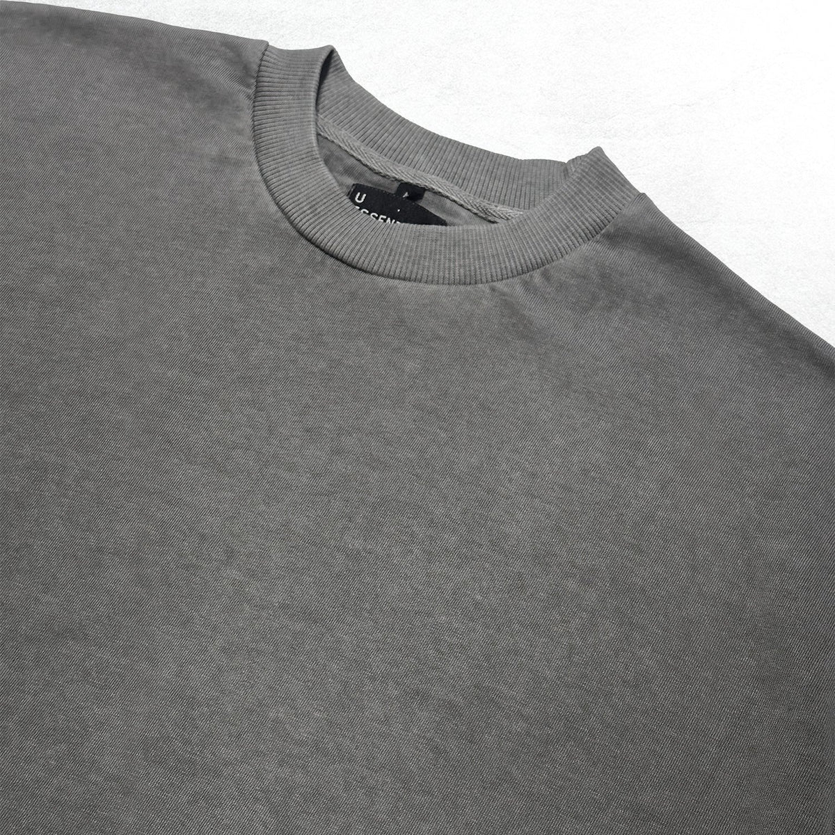 UP Essentials Box Fit 250GSM T-Shirt: Washed Charcoal