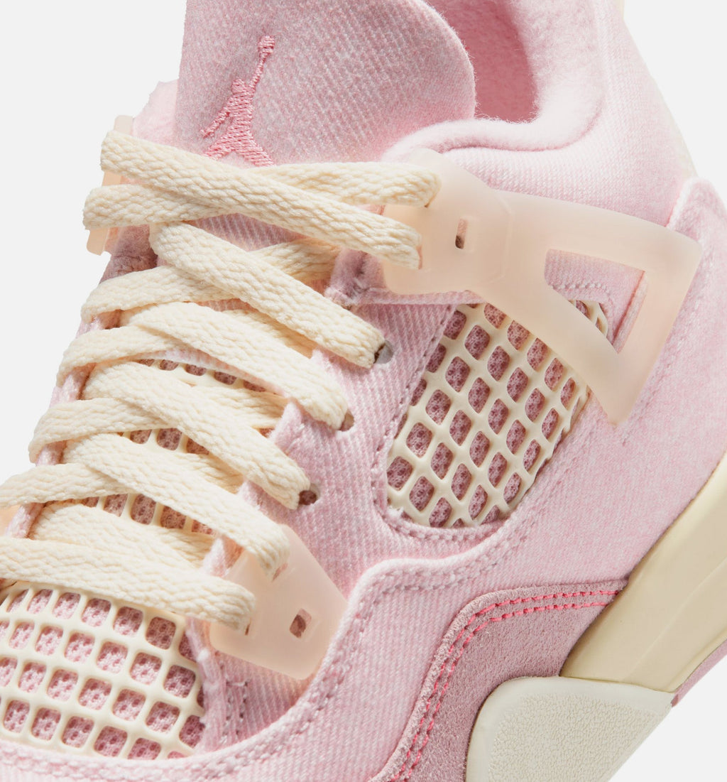 Air Jordan 4 Retro Pink Pearl and Iced Carmine Preschool Girls' Sneakers - Pearl Pink/Iced Carmine/Coconut Milk