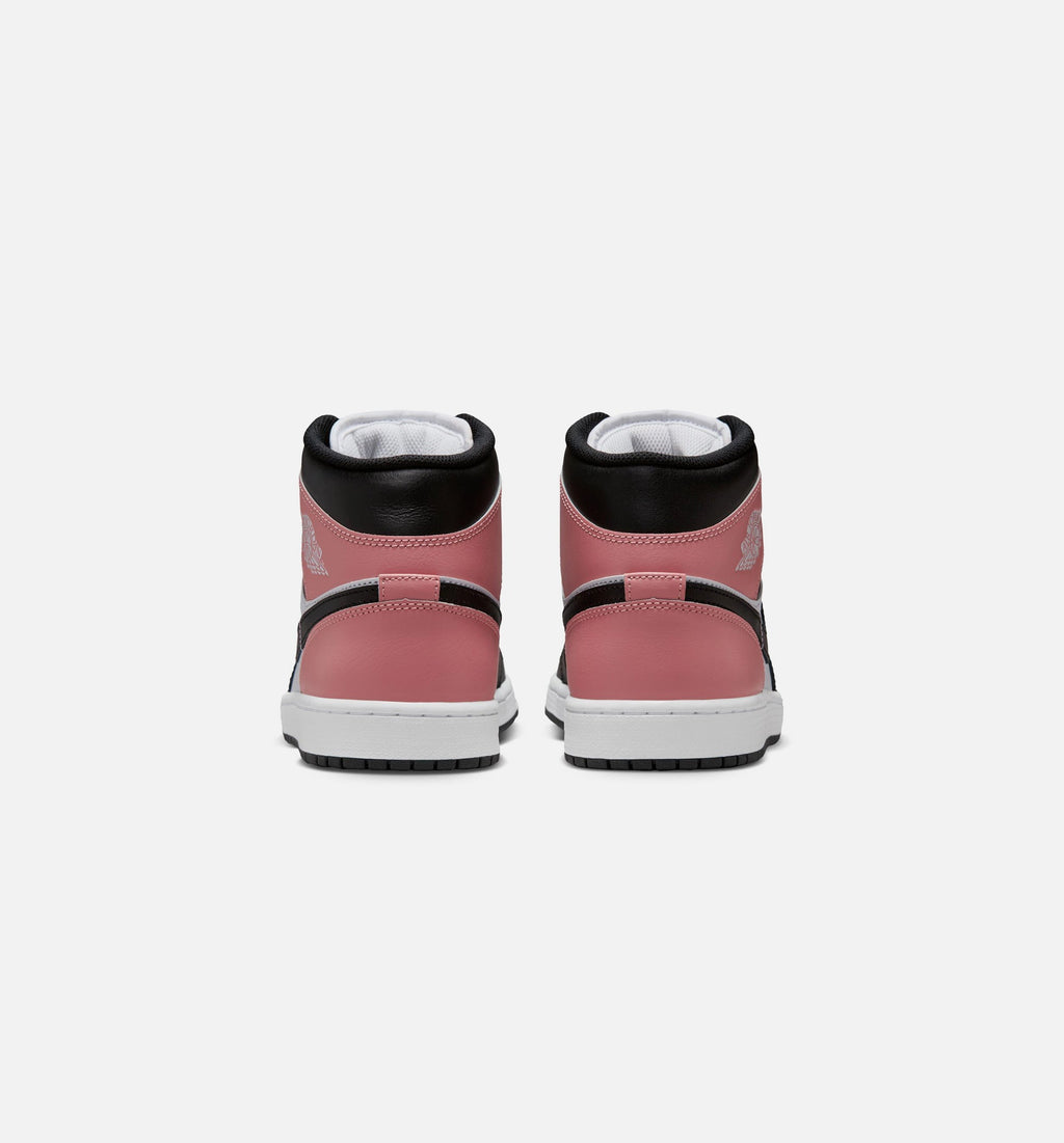 Air Jordan 1 Mid Men's Lifestyle Shoes - White Rust Pink Black