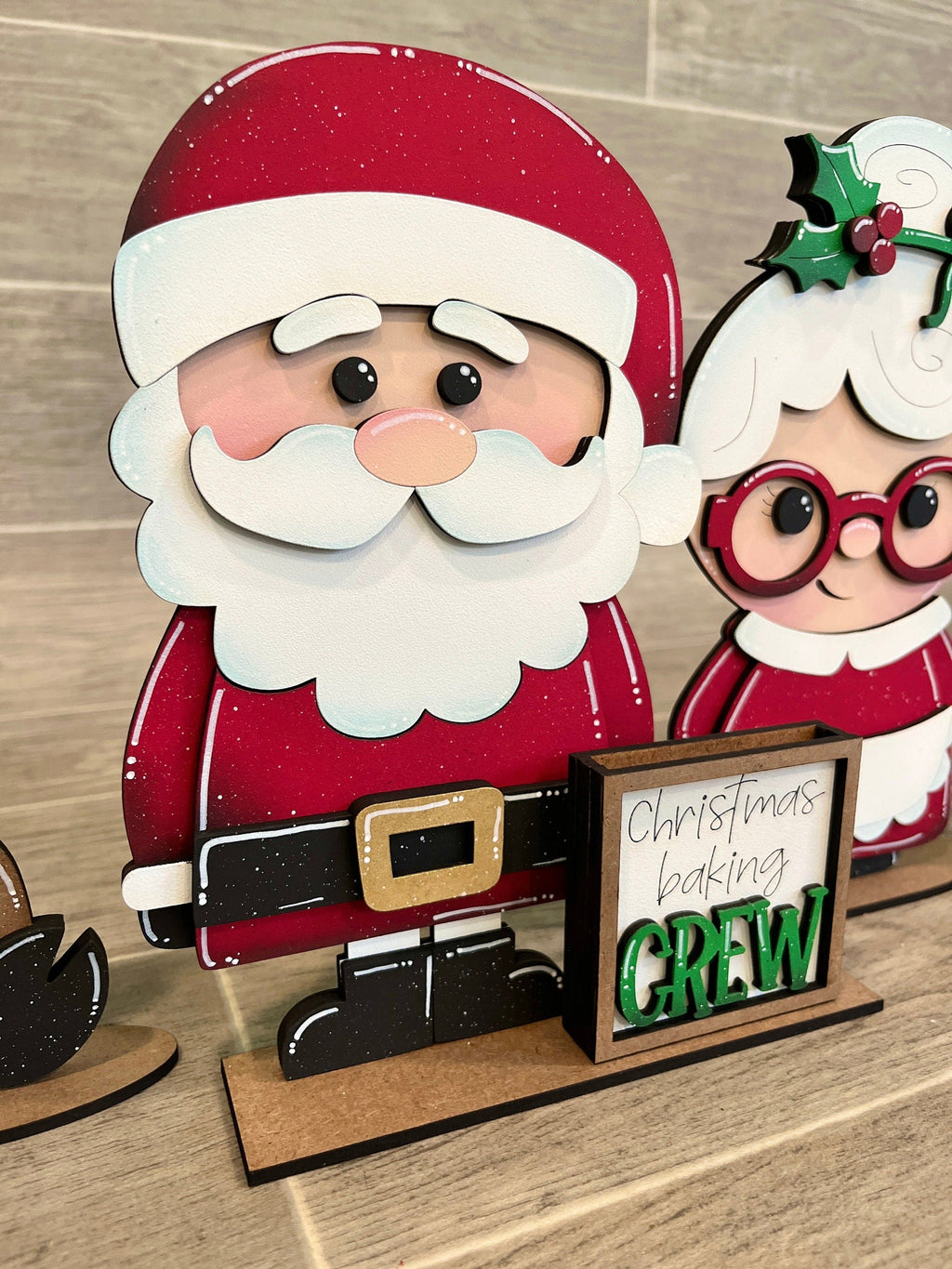 MINI Standing Christmas Squad Interchangeable Leaning Sign File SVG, Countdown, Glowforge Santa, Rudolph,Elf, Holiday, LuckyHeartDesignsCo