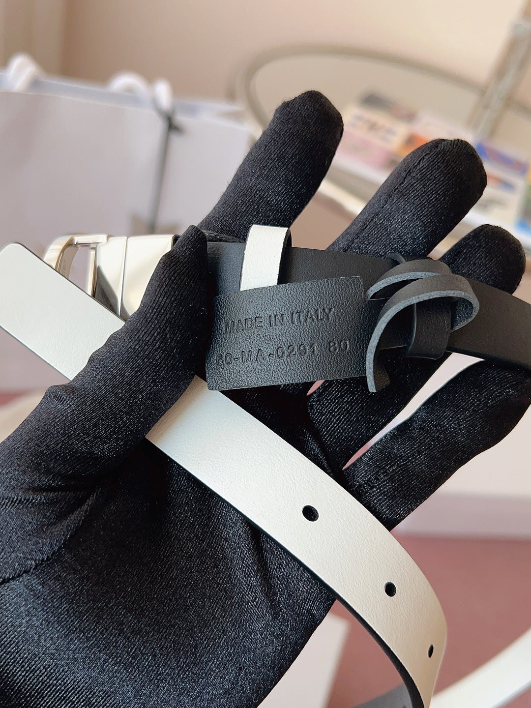 DIOR 25S BELT 20 MM IN BLACK CALFSKIN 618011