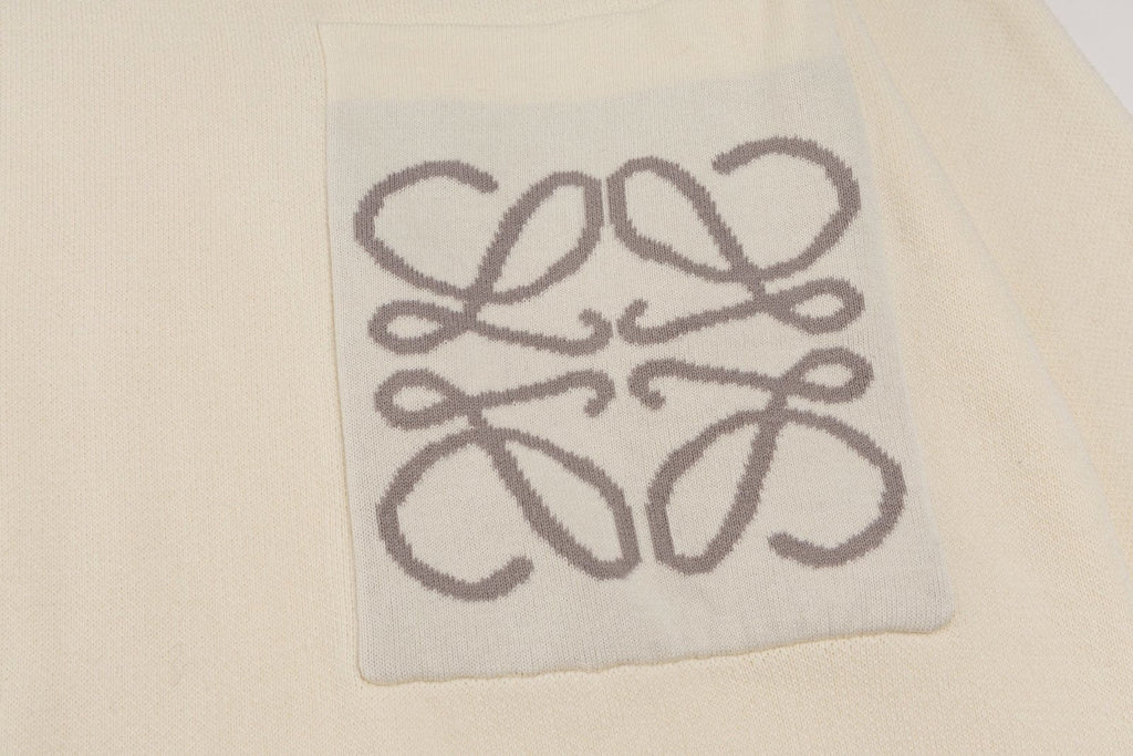 Loewe Anagram Sweater In Cotton Blend White
