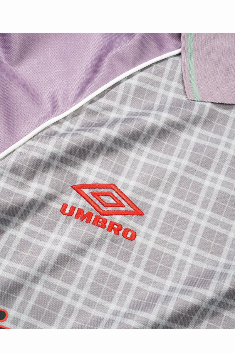 BUTTER PLAID JERSEY Berry / Stone