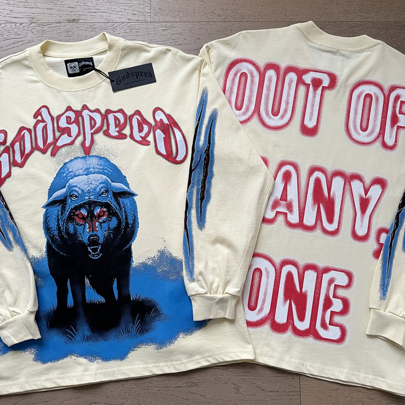 Godspeed Bear Graphic Long-Sleeve T-Shirt