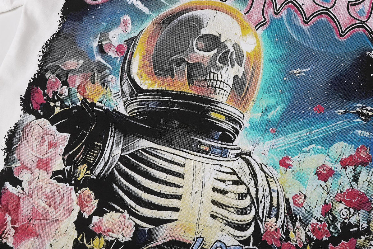 Godspeed Astronaut Floral Graphic T-Shirt