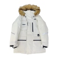 New Balance Fur-Trim Hooded Utility Jacket | White | Insulated