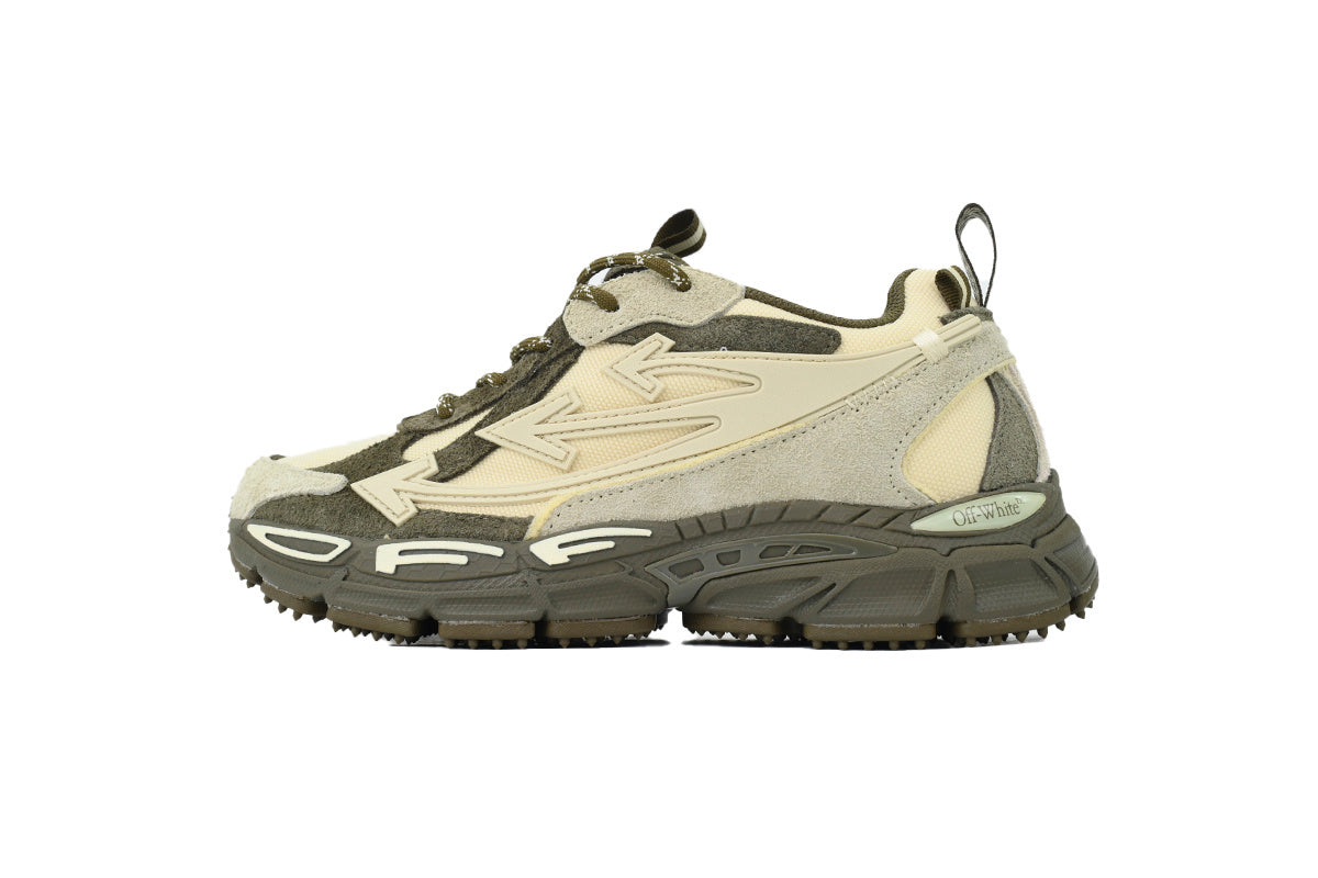 OFF WHITE Be Right Back Suede Forest Green Sand OMIA295F25 LEA001 5717