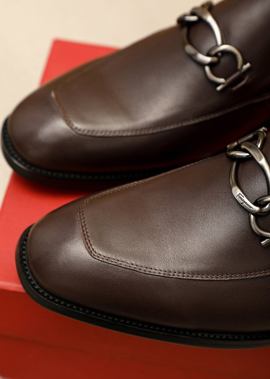 Ferragamo Dark Brown Bit Loafers