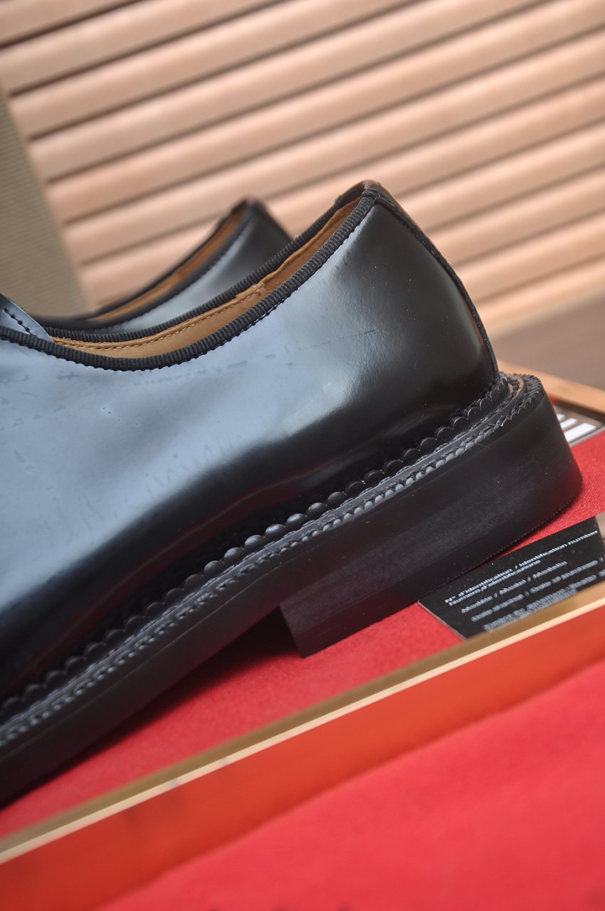 Christian Louboutin Black Lace-Up Dress Shoes
