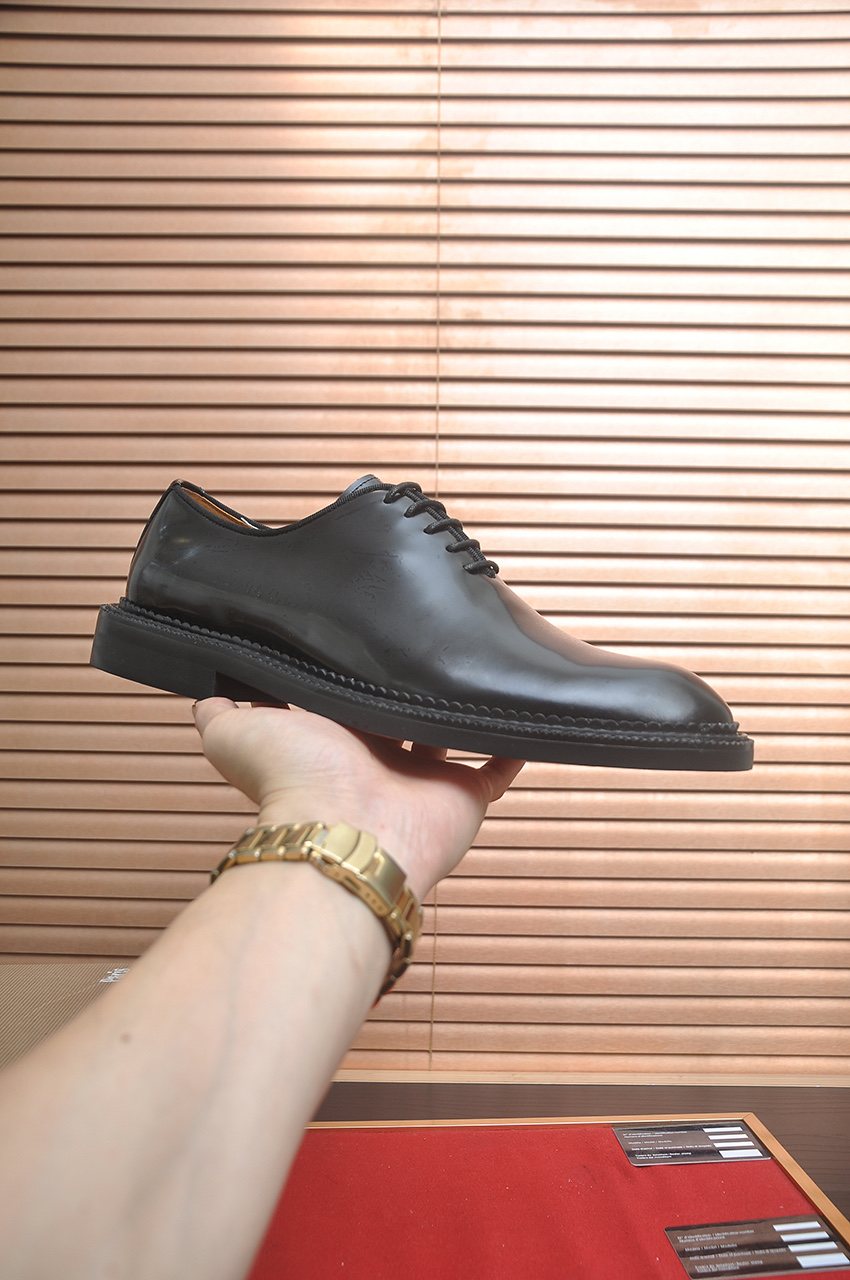 Christian Louboutin Black Lace-Up Dress Shoes