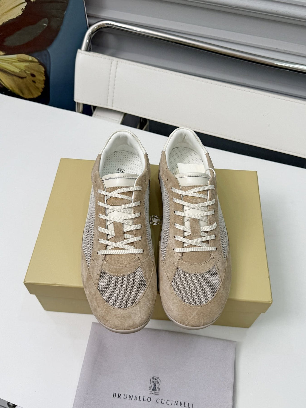 Brunello Cucinelli Low-Top Lace-Up Sneakers - Padded Collar