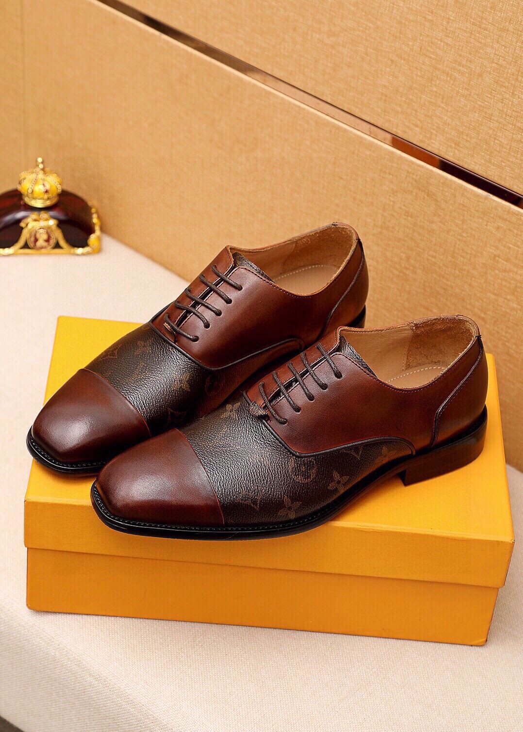 Louis Vuitton Men's Monogram Lace-Up Dress Shoes