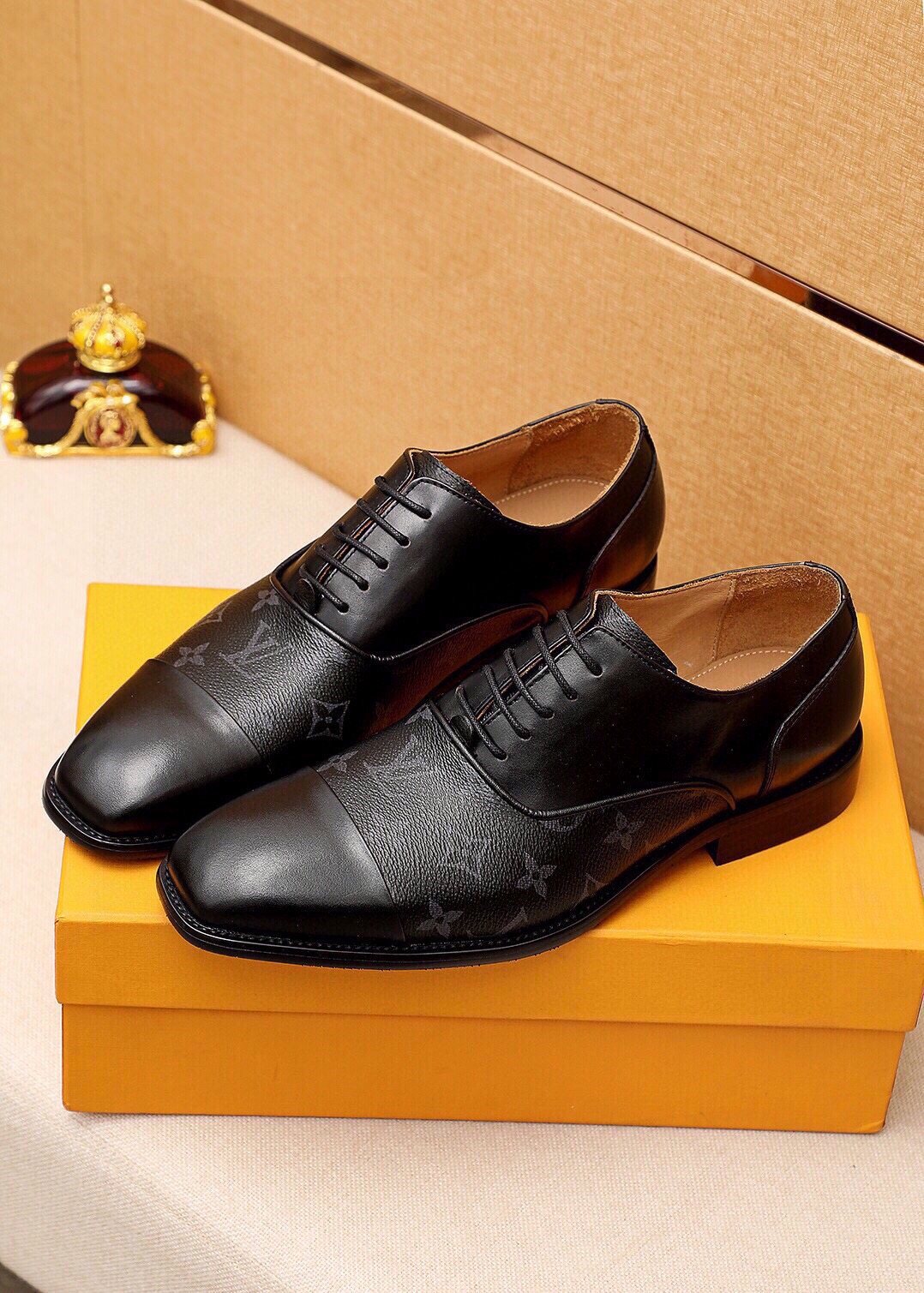 Louis Vuitton Men's Monogram Lace-Up Dress Shoes