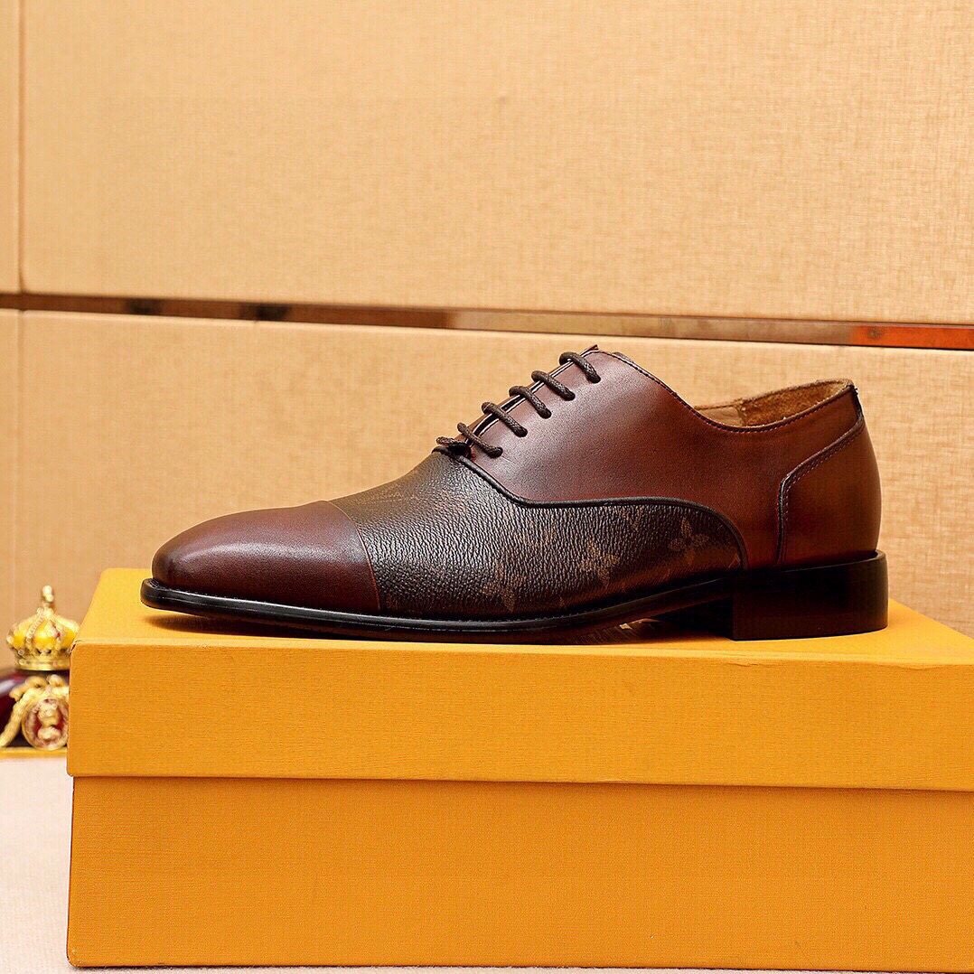 Louis Vuitton Men's Monogram Lace-Up Dress Shoes