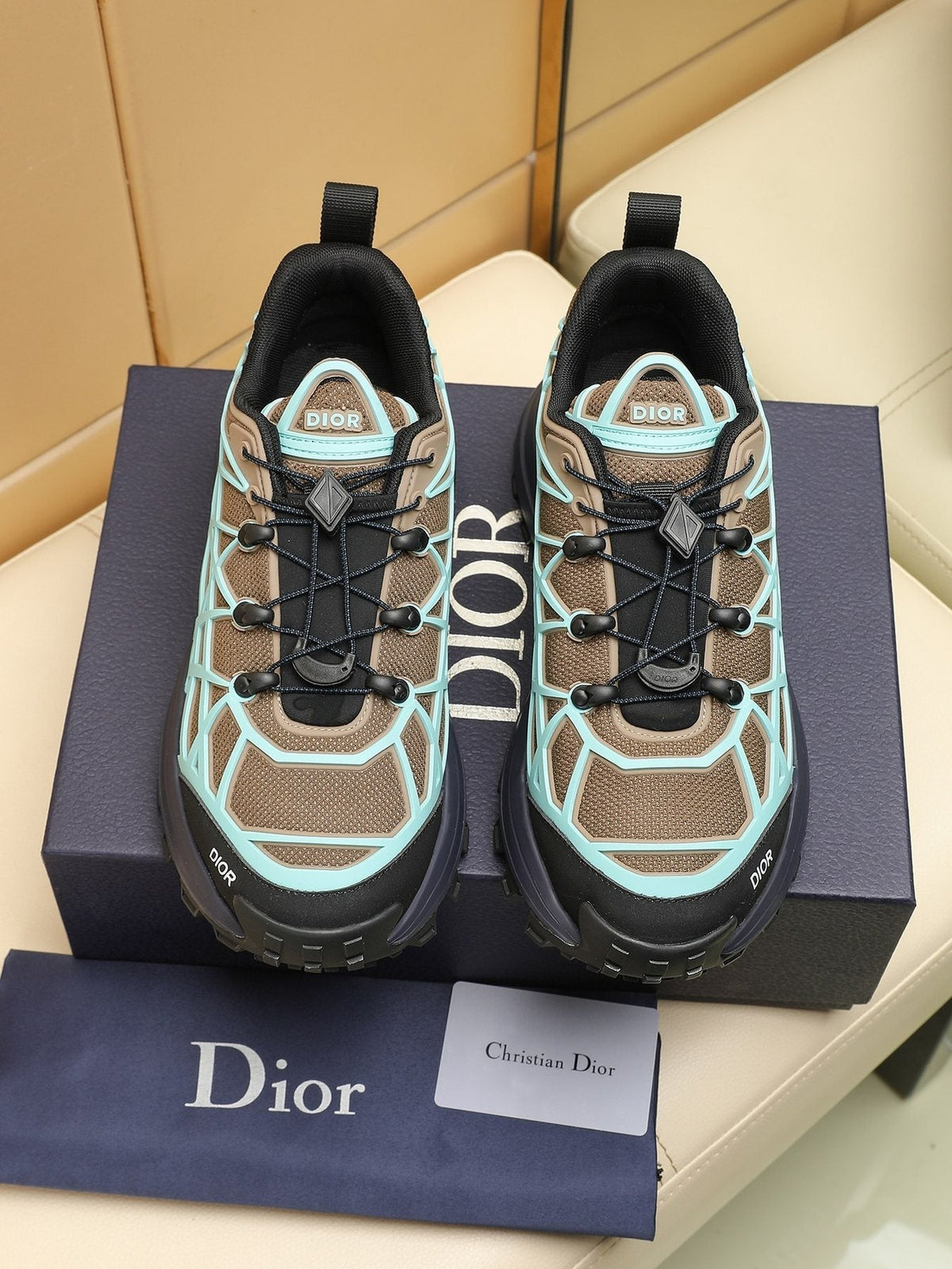 Dior B31 Runner White and Light Gray Sneakers