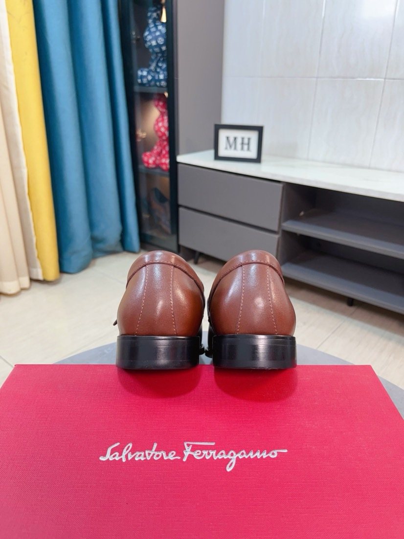Ferragamo Men's Metal-Accent Moc-Toe Loafers