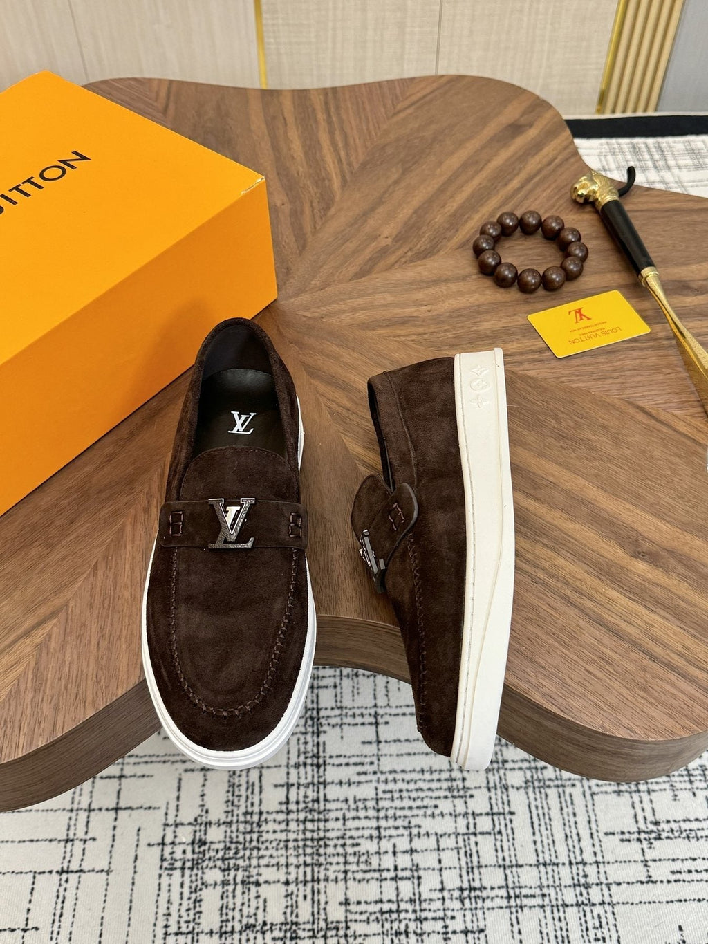 Louis Vuitton LV Logo Slip-On Shoes