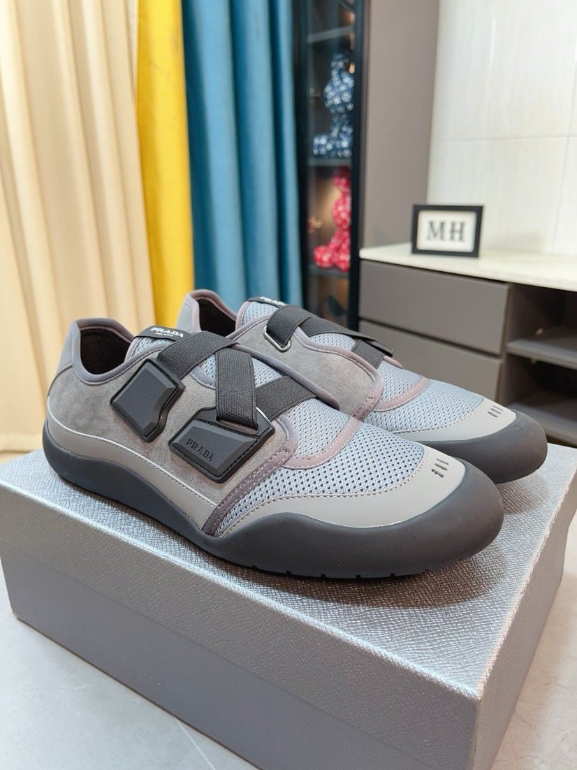 Prada Men's Mesh Slip-On Sneakers