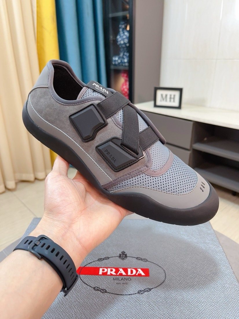 Prada Men's Mesh Slip-On Sneakers