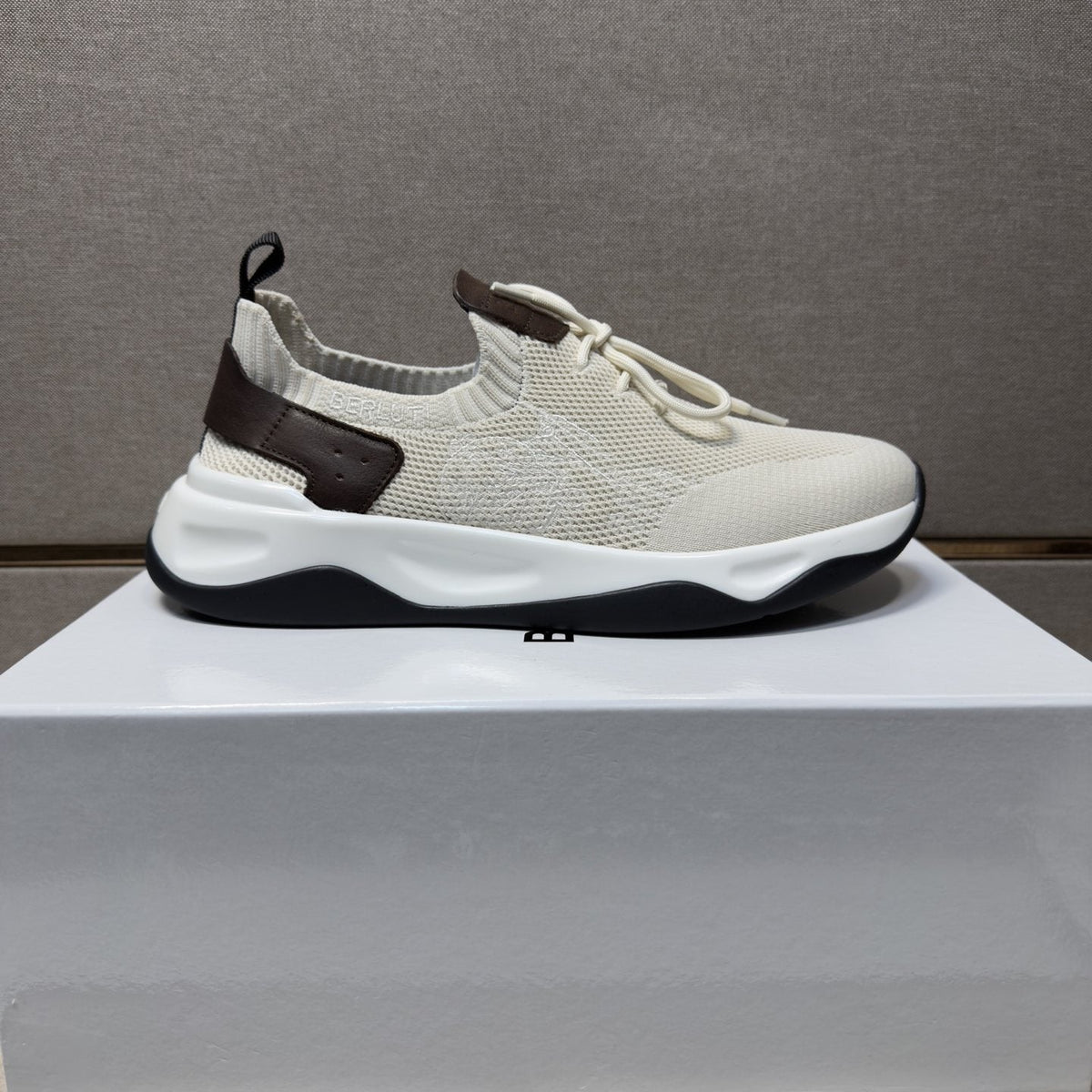 Berluti Mesh-Panel Sculpted-Sole Sneakers