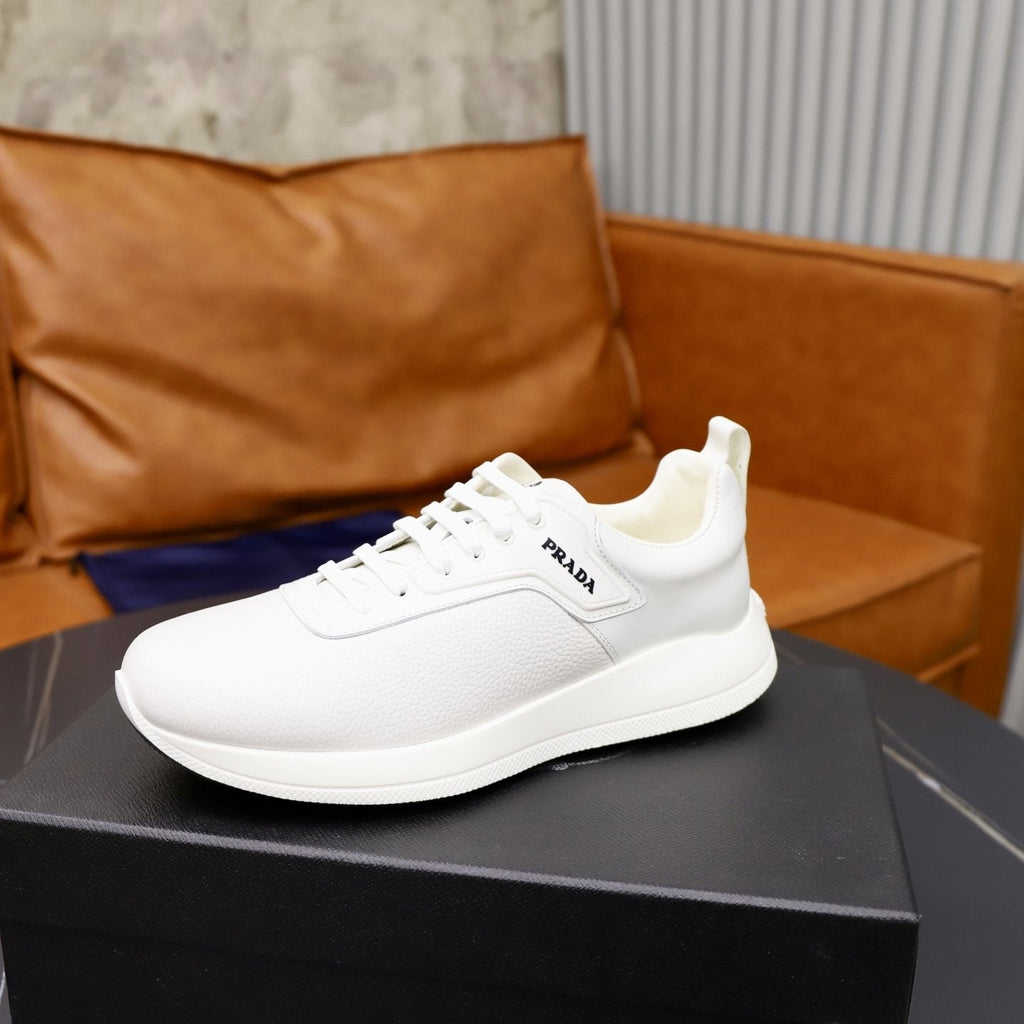 Prada Textured Low-Top Sneakers