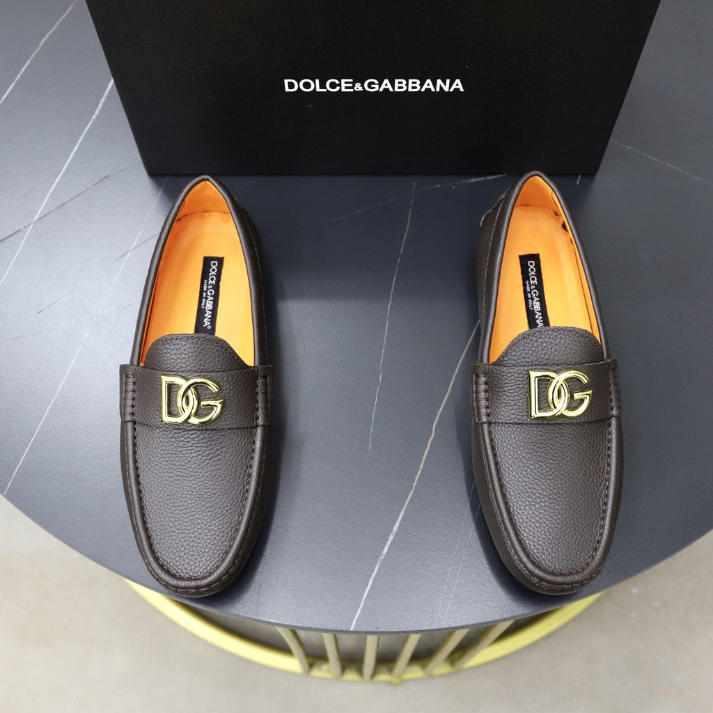 Dolce & Gabbana Men's Gold-Tone Hardware Loafers