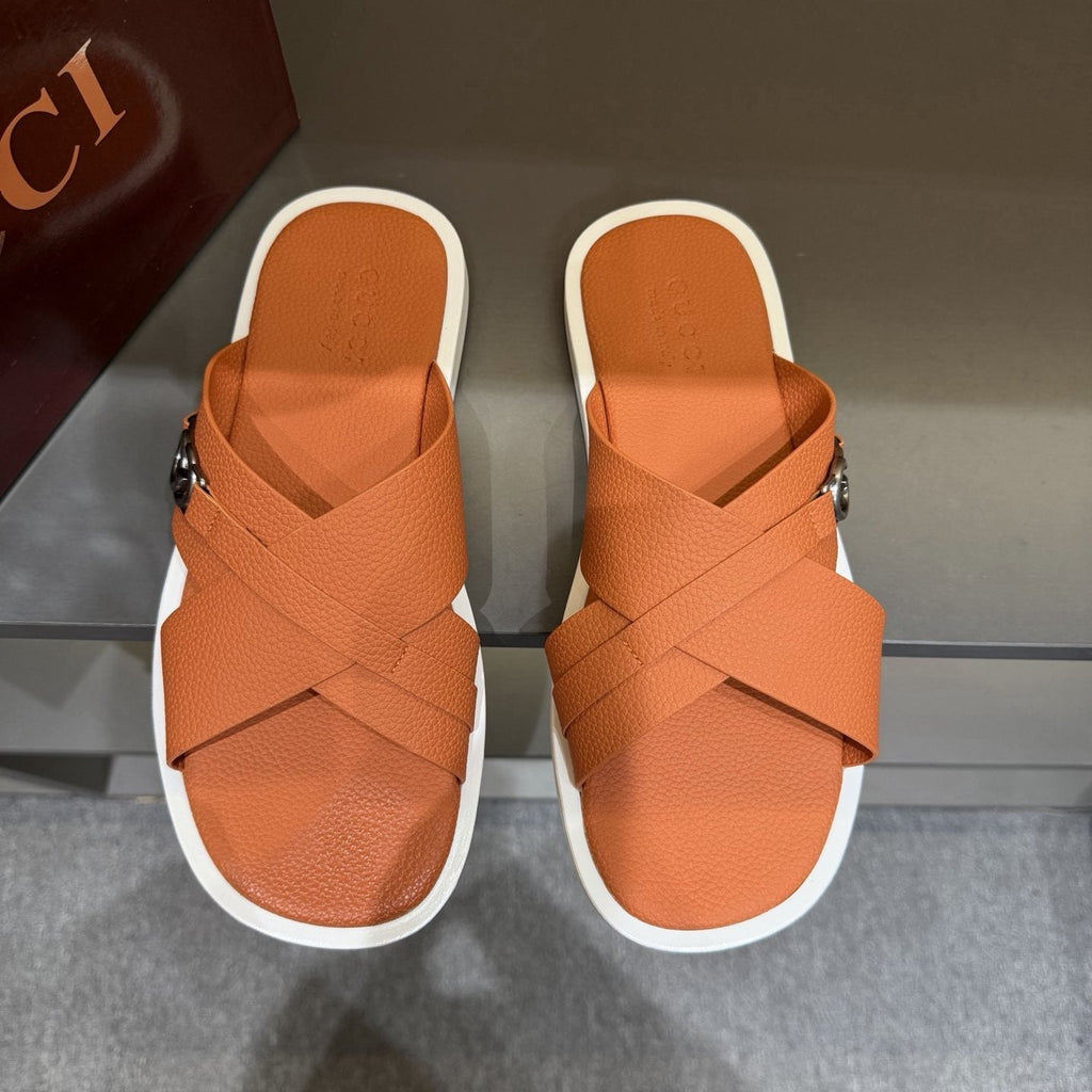 Gucci Cross-Strap Slide Sandals