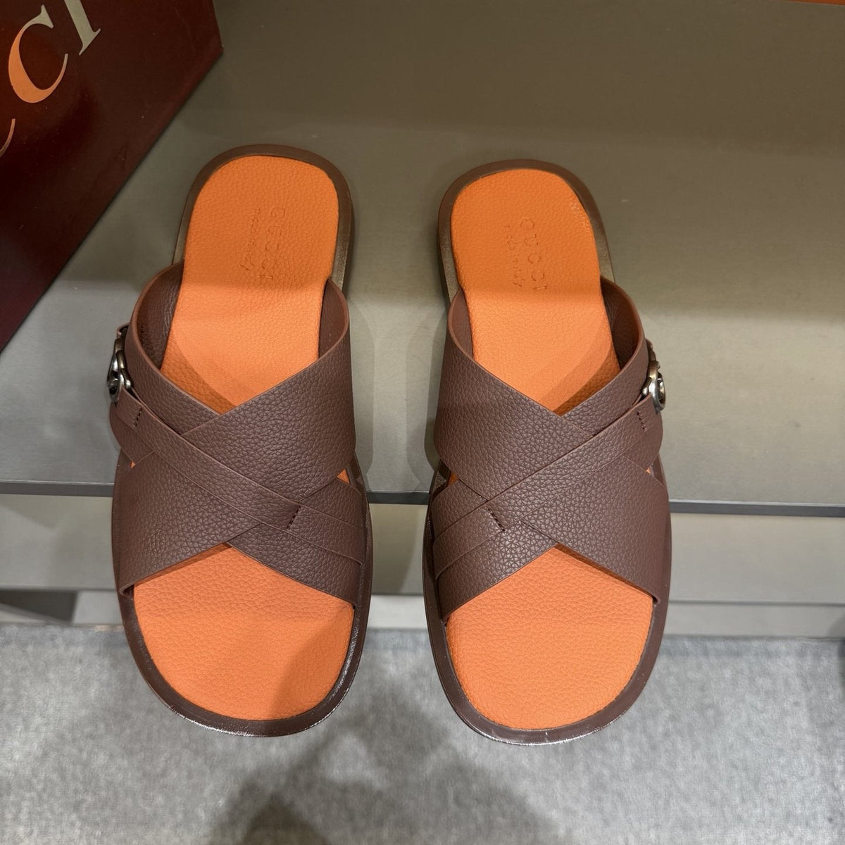 Gucci Cross-Strap Slide Sandals
