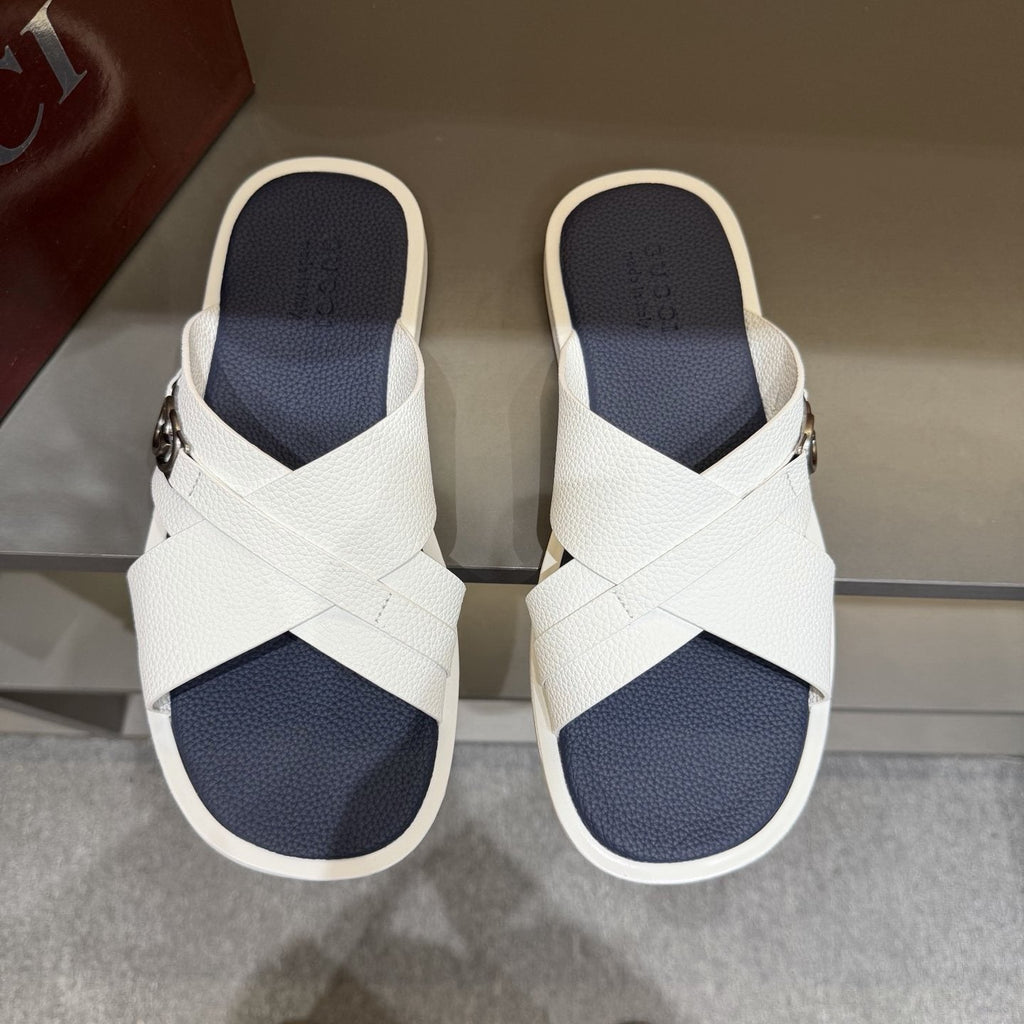 Gucci Cross-Strap Slide Sandals