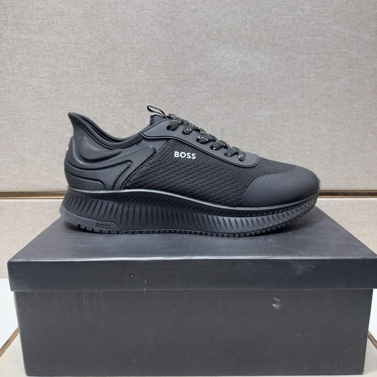 BOSS Men's Mesh Panel Sneakers