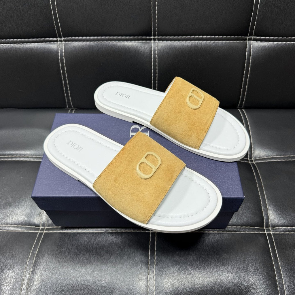 Dior Men's Emblem Strap Slide Sandals