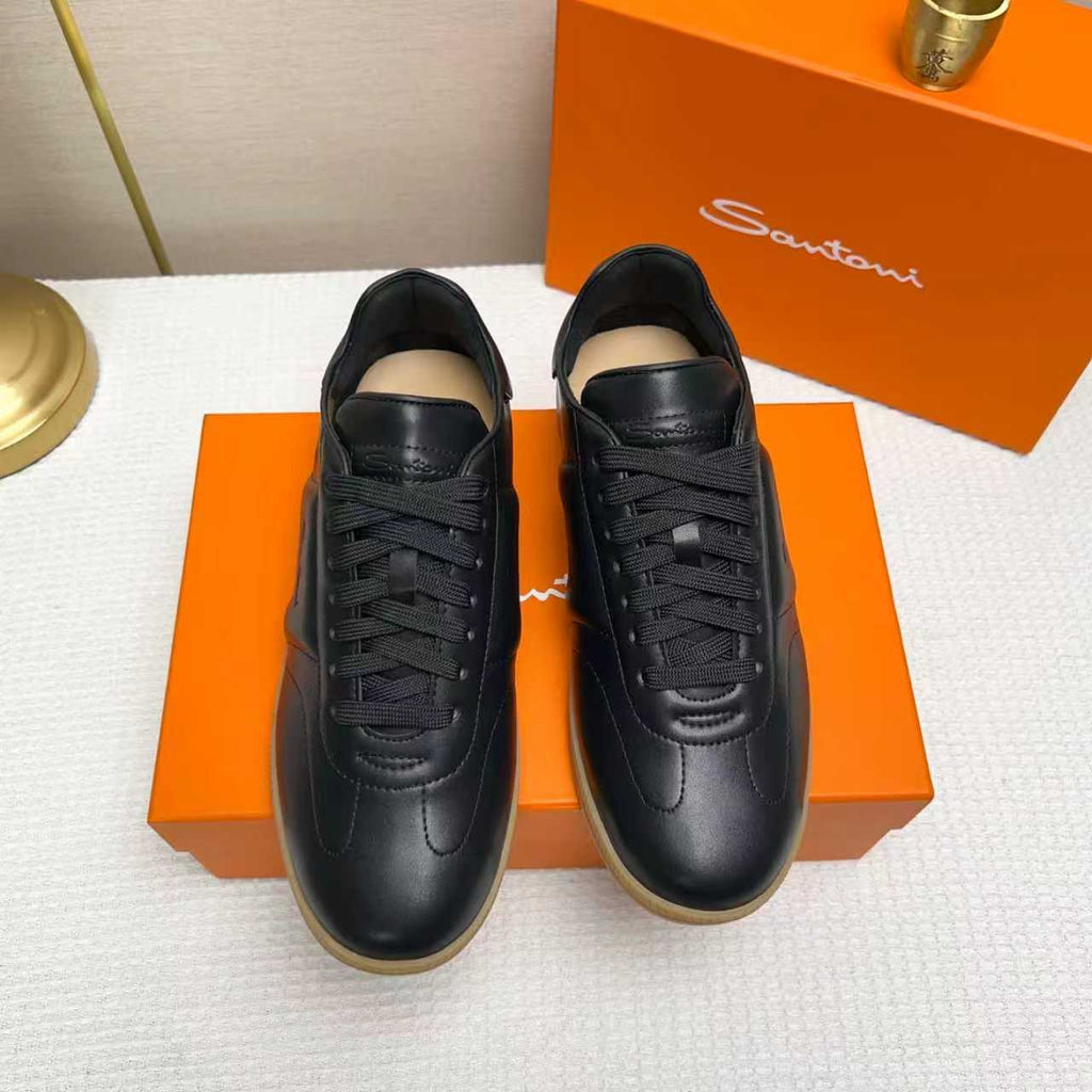 Santoni Embossed Low-Top Sneakers