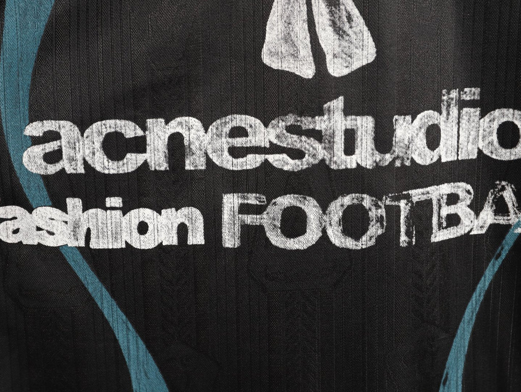 Acne Studios Bow Graphic Football Jersey Long-Sleeve Top - Black