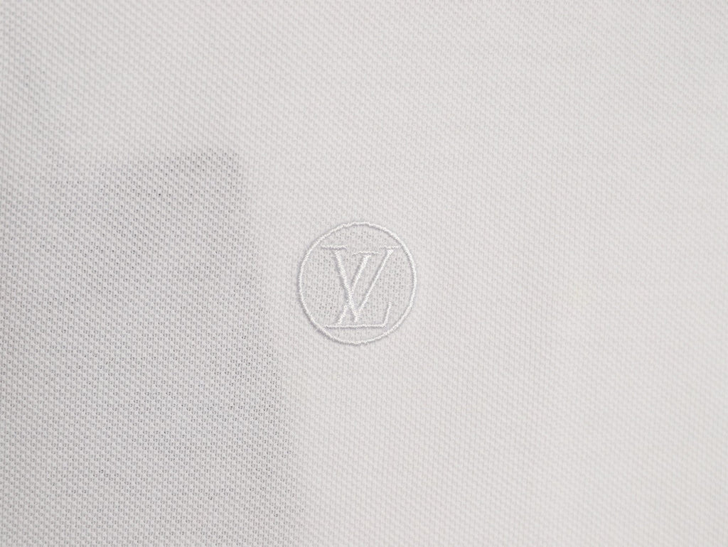 Louis Vuitton Classic Small-Logo Embroidered Polo - White