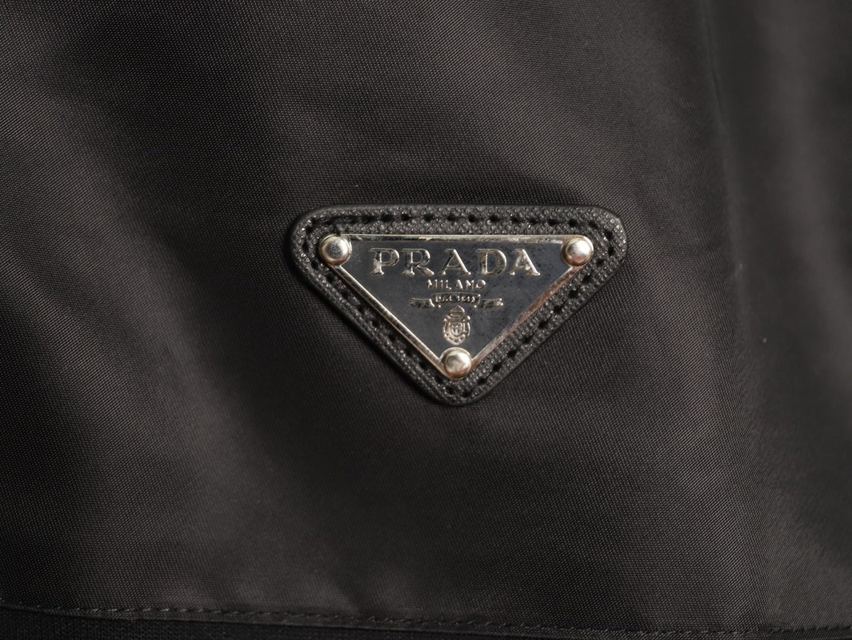 Prada Re-Nylon Panel Zip-Up Jacket - Black