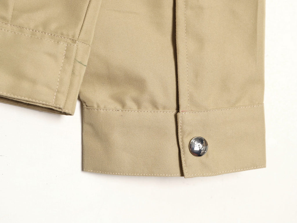 Gucci Beige GUC Chest-Logo Zip Jacket